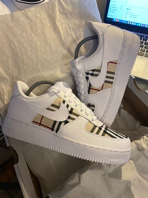 burberry nike air force|white burberry air force 1.